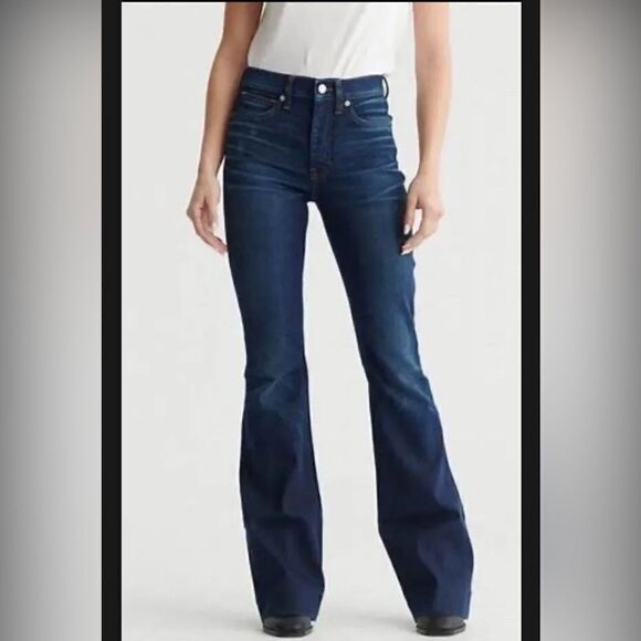 Lucky Brand High Rise Flare Stevie Jean 12/31 Dark Wash 2way Stretch Rhode NWT - Picture 5 of 6